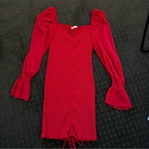 O.VIANCA RED DRESS. SIZE SMALL.